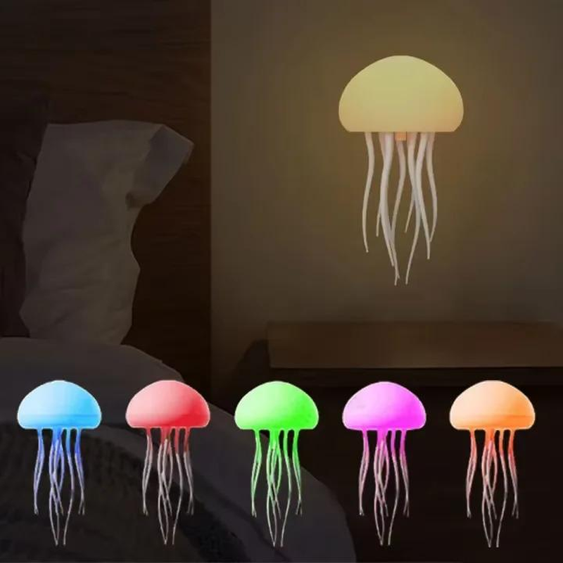 7-Color Usb-Powered Floating Tentacle Pendant Light Full-Color Gradient Jellyfish LED Intelligent Voice Controlled Night ABS