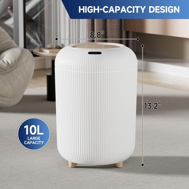 Biarts Trash Can Smart Sensor Wastebasket, Compact Design for Versatile Storage, Waterproof, for Bathroom, Bedroom, Office Nordic Style, Dealsforyoudays