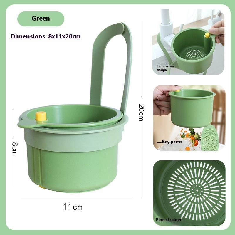 Hangable Sink Strainer Basket, Kitchen Sink Food Residue Separator, Fruit Washing Drain Basket