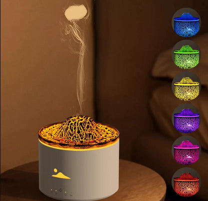 Volcano Fire Flame Air Humidifier Aroma Diffuser Essential Oil Diffuser Jellyfish Mist for Home Fragrance Cool Mist Humidifier