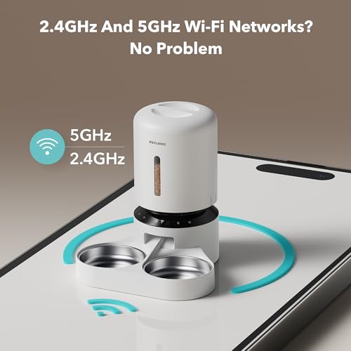 PETLIBRO 5G WiFi Automatic Pet Feeder for Two Cats, 5L - Mingle & Moa