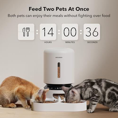 PETLIBRO 5G WiFi Automatic Pet Feeder for Two Cats, 5L - Mingle & Moa