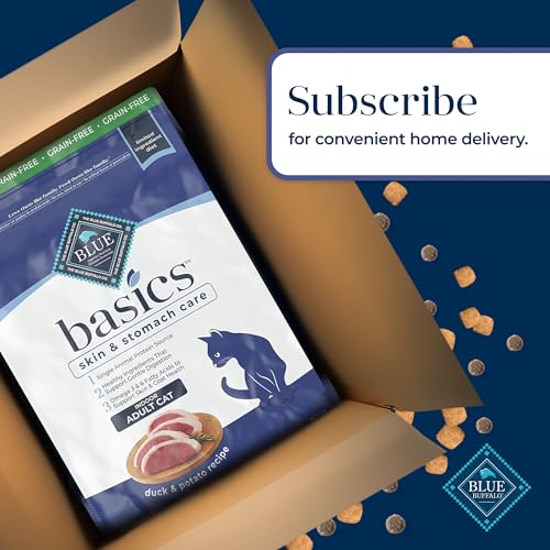Blue Buffalo Basics Grain-Free Dry Cat Food, Indoor, Duck & Potato, 11 lb - Mingle & Moa