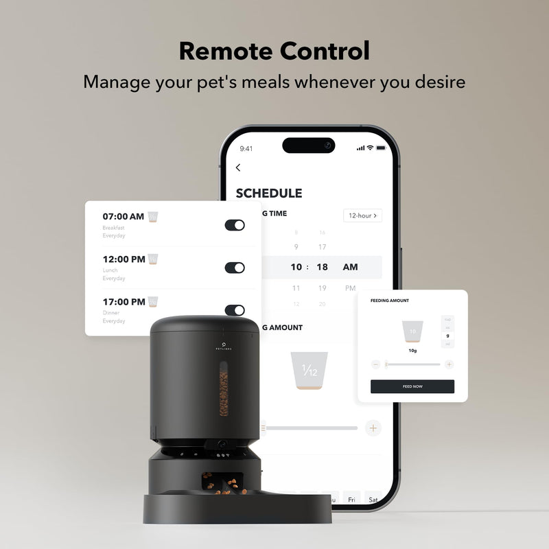PETLIBRO Automatic Cat Feeder with Camera, 5G WiFi, Dual Tray, 5L - Mingle & Moa