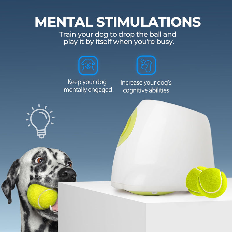 ALL FOR PAWS Automatic Dog Ball Launcher – Interactive Toy for Medium/Large Dogs - Mingle & Moa