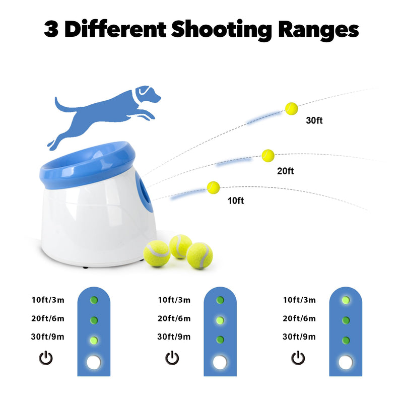 Pet Prime Automatic Dog Ball Launcher – Fetch Machine for Small/Medium Dogs with 3 Balls - Mingle & Moa