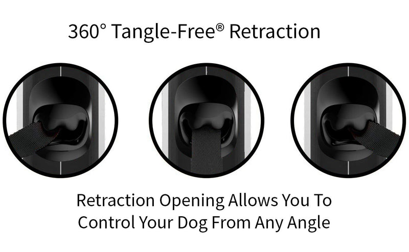 TUG 16ft Retractable Dog Leash with Anti-Slip Handle – Medium, Grey - Mingle & Moa