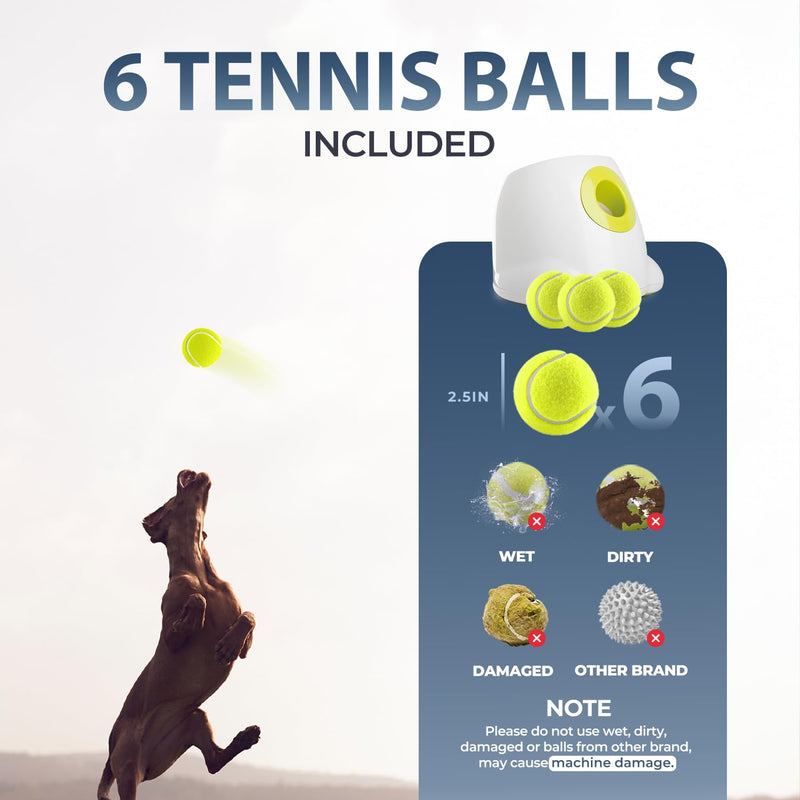 ALL FOR PAWS Automatic Dog Ball Launcher – Interactive Toy for Medium/Large Dogs - Mingle & Moa