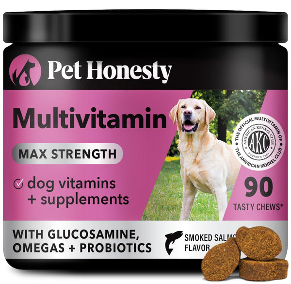Dog Multivitamin Max Strength 15-in-1 with Fish Oil & Probiotics - Mingle & Moa