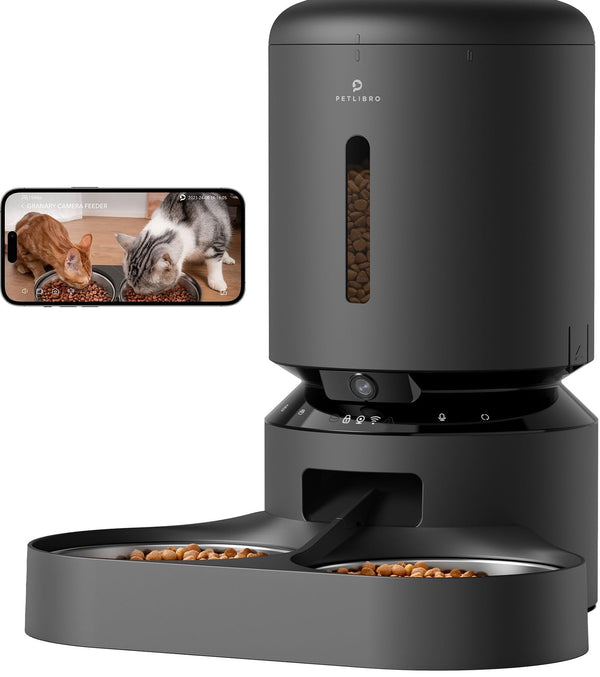 PETLIBRO Automatic Cat Feeder with Camera, 5G WiFi, Dual Tray, 5L - Mingle & Moa