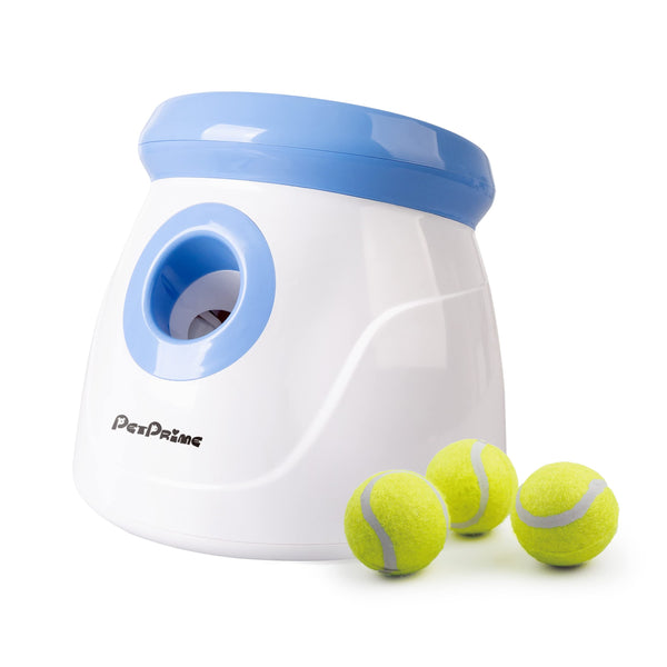 Pet Prime Automatic Dog Ball Launcher – Fetch Machine for Small/Medium Dogs with 3 Balls - Mingle & Moa