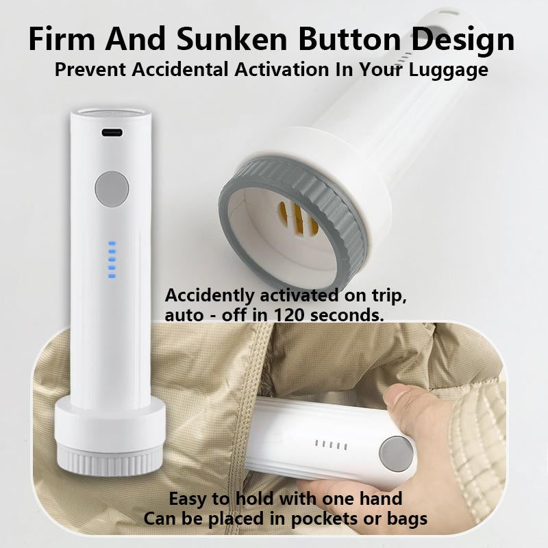 Snofrid Cordless Travel Vacuum Storage Compression Bag Set – 15-Pack in 3 Sizes – USB Rechargeable Handheld Pump with Built-In Battery – Waterproof & Reusable Space Saver for Clothes & Packing, Perfect for Carry-On Suitcases