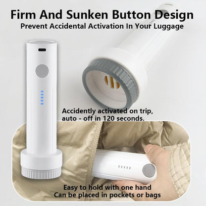 Snofrid Cordless Travel Vacuum Storage Compression Bag Set – 15-Pack in 3 Sizes – USB Rechargeable Handheld Pump with Built-In Battery – Waterproof & Reusable Space Saver for Clothes & Packing, Perfect for Carry-On Suitcases