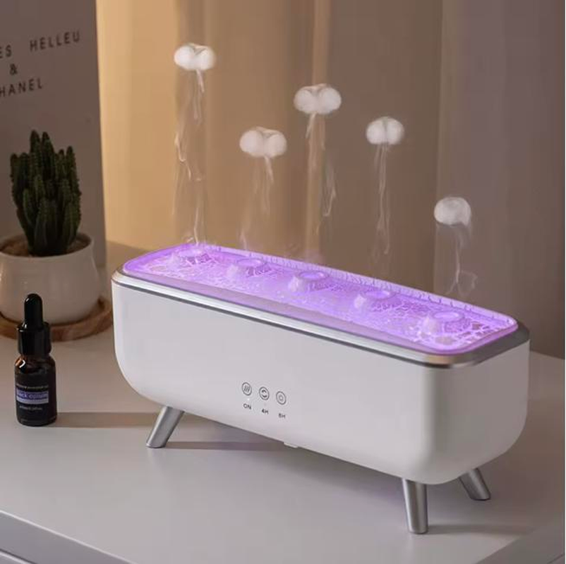 300Ml Dynamic Jellyfish Air Humidifier Five Nozzles Essential Oil Humidifier Dancing Jellyfish Aromatherapy Diffuser for Bedroom