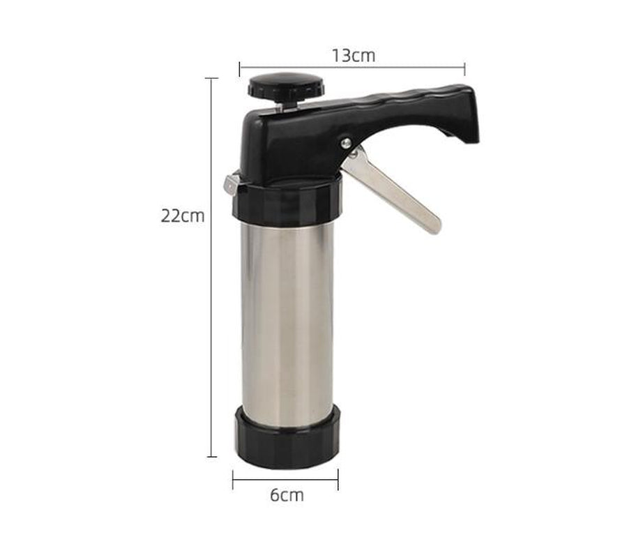 Stainless Steel Cookie Press & Biscuit Maker Set with 13 Molds & 8 Icing Tips DIY Baking Tool for Home Bakers & Cookie Lovers Rust Resistant Bake like a Pro at Home - Kitchen Utensils