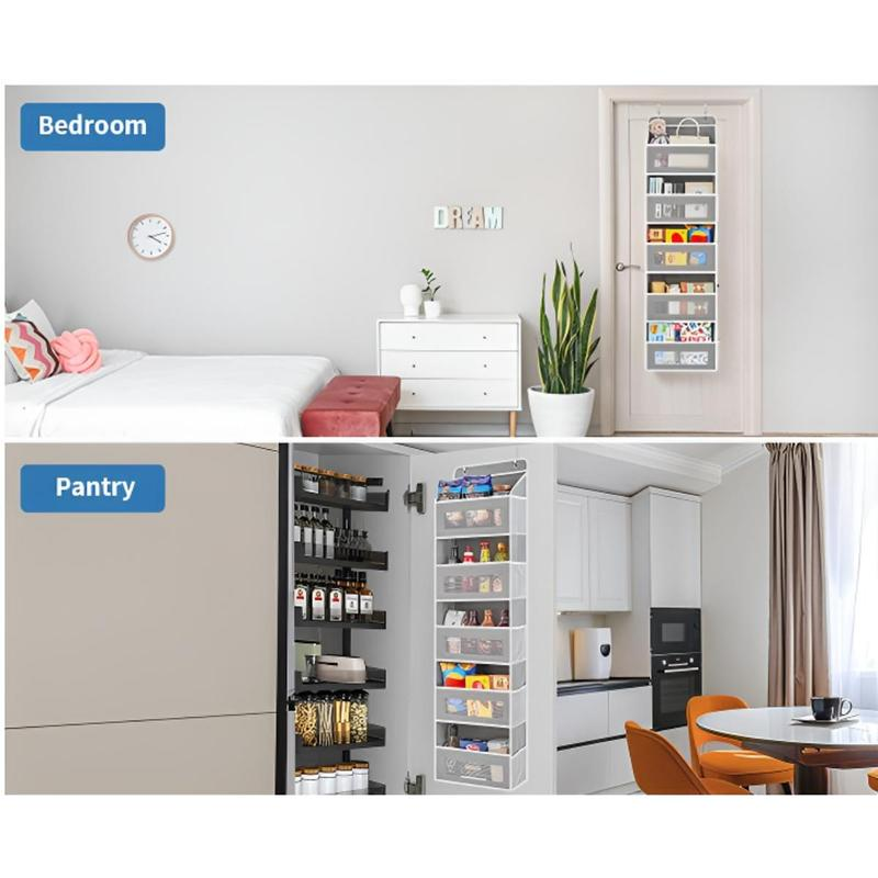 5-Tier Heavy-Duty Hanging Organizer-10 Large Pockets 44Lb Anti-Tilt-Bedroom Bathroom Dorm Storage-Black Friday Deal Christmas Gift-Home Storage Accessories