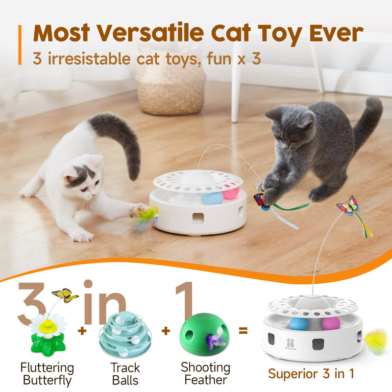 Potaroma 3-in-1 Automatic Cat Toy - Mingle & Moa