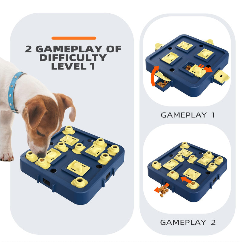 KADTC 3-in-1 Level 3 Dog Chess Puzzle Toy for Brain Stimulation and Interactive Treat Play. - Mingle & Moa