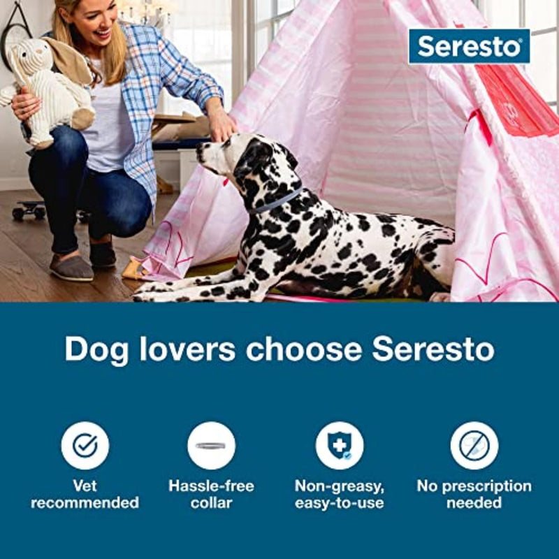 Seresto Large Dog Flea & Tick Collar | Vet-Recommended | 8-Month Protection for Dogs Over 18 lbs. - Mingle & Moa