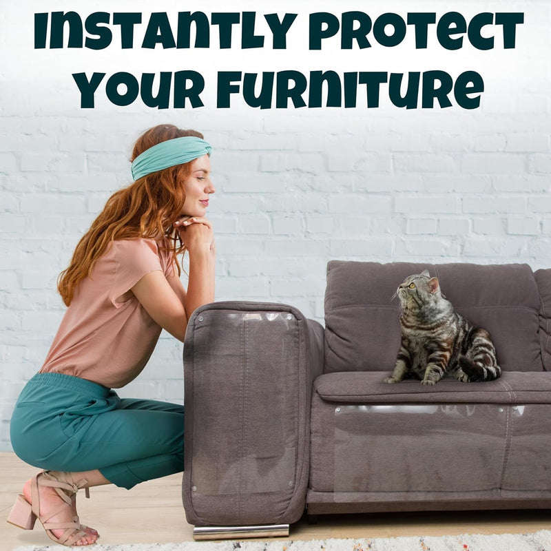 FixZilla Cat Scratch Protector – 10-Pack, Heavy-Duty Sofa & Wall Guard with 50 Pins - Mingle & Moa