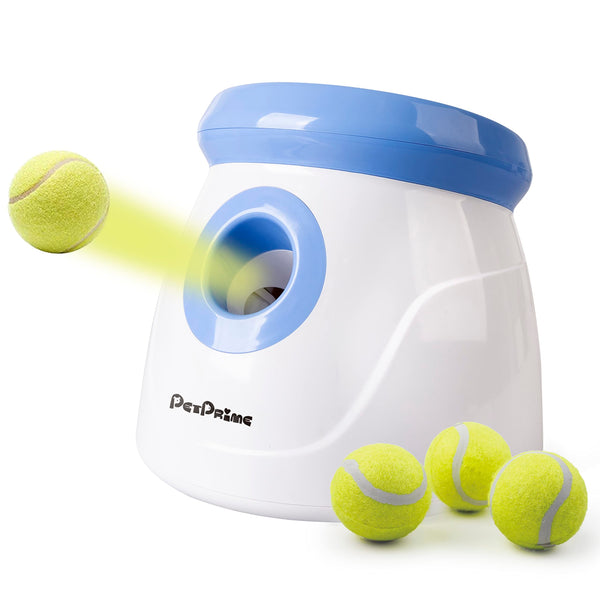 Pet Prime Automatic Dog Ball Launcher – Fetch Machine for Small/Medium Dogs with 3 Balls - Mingle & Moa