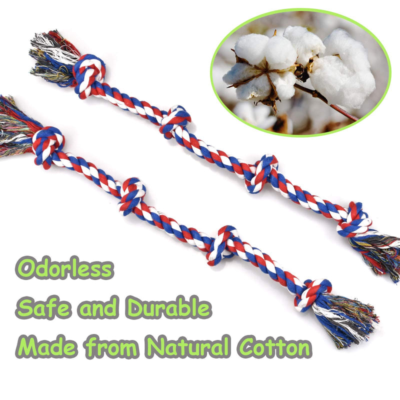 LECHONG Heavy Duty Rope Chew Toys – For Small, Medium & Large Dogs, Teething & Stress Relief - Mingle & Moa