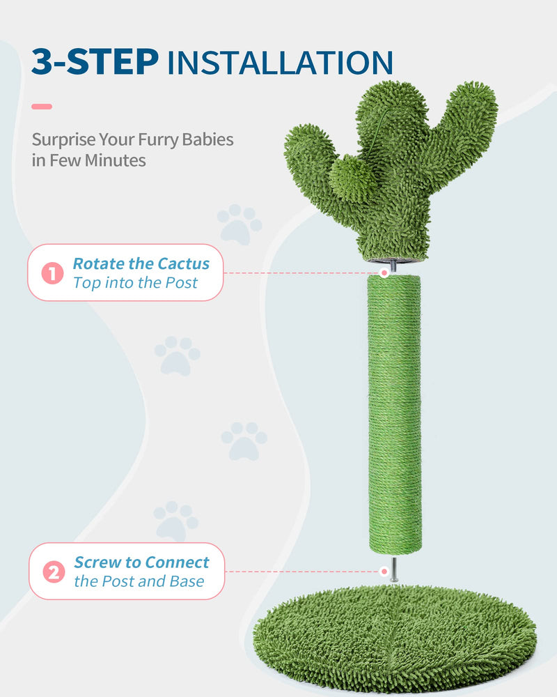 Made4Pets 25.6" Green Cactus Cat Scratcher - Mingle & Moa
