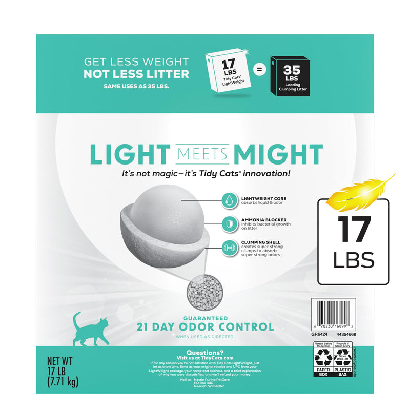 Purina Tidy Cats LightWeight Free & Clean Unscented Cat Litter, 17 lb - Mingle & Moa