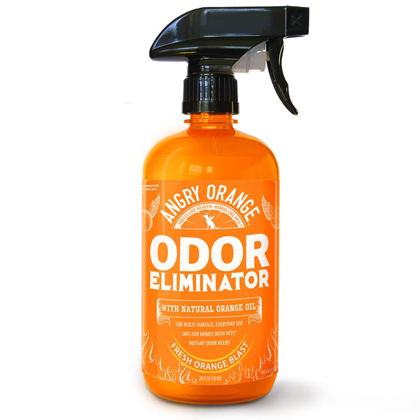 ANGRY ORANGE Pet Odor Eliminator, 24oz Citrus Cleaner with Natural Orange Oil for Pet Urine and Carpet Stains - Mingle & Moa