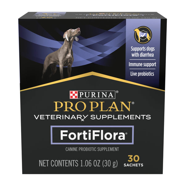 Purina Pro Plan FortiFlora Dog Probiotic Supplement – 30-count box for digestive health support. Vet-recommended. - Mingle & Moa