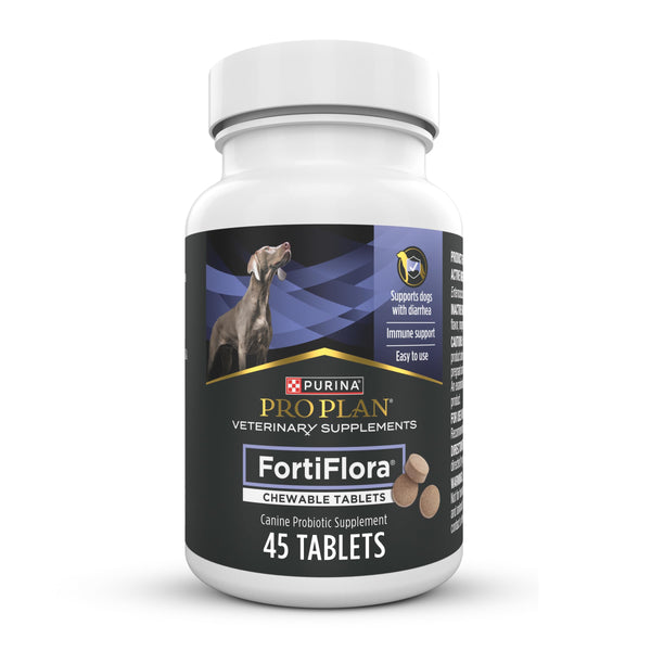 Purina Pro Plan FortiFlora Chewable Probiotic Supplement for Dogs – 45 tablets. - Mingle & Moa