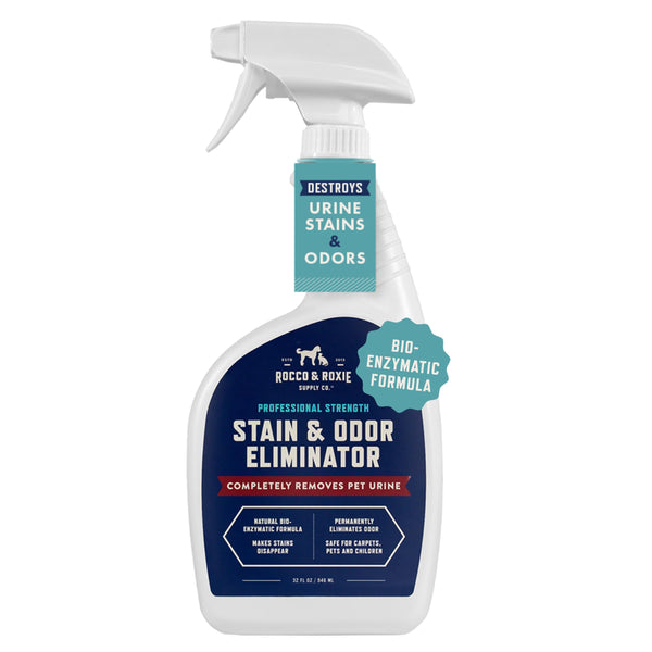 Rocco & Roxie Stain & Odor Eliminator, 32oz Enzymatic Cleaner for Pet Urine, Carpet & Home Use - Mingle & Moa