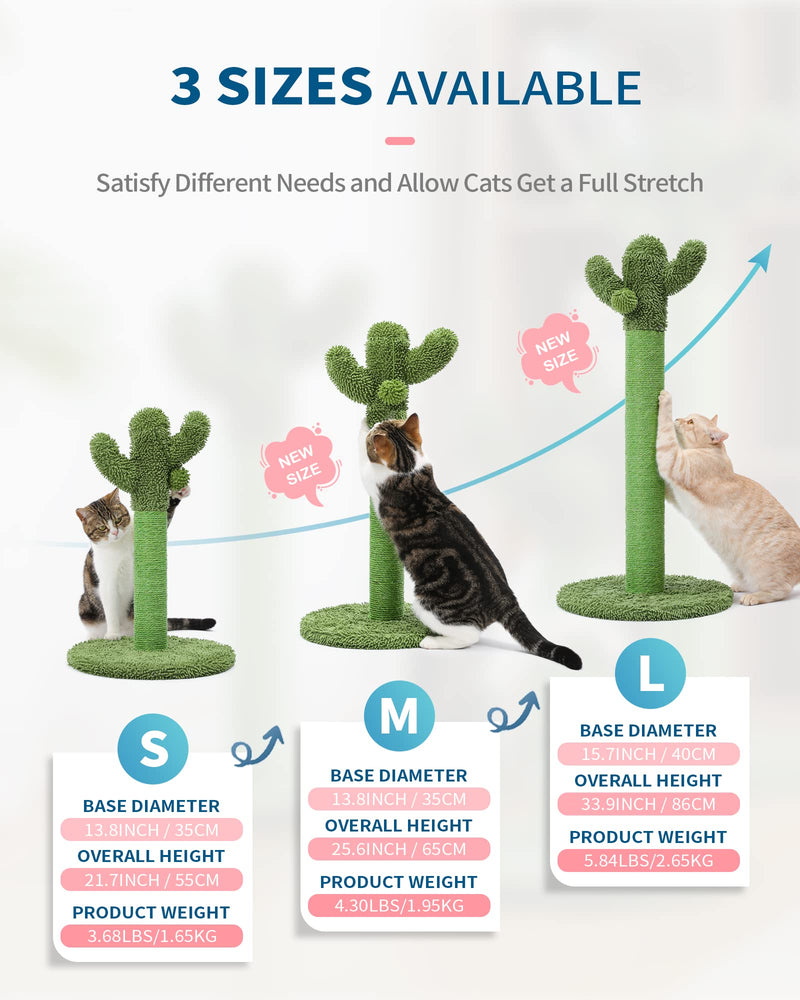 Made4Pets 25.6" Green Cactus Cat Scratcher - Mingle & Moa