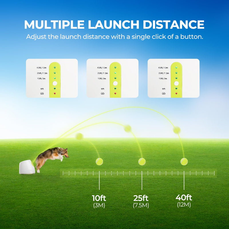 ALL FOR PAWS Automatic Dog Ball Launcher – Interactive Toy for Medium/Large Dogs - Mingle & Moa