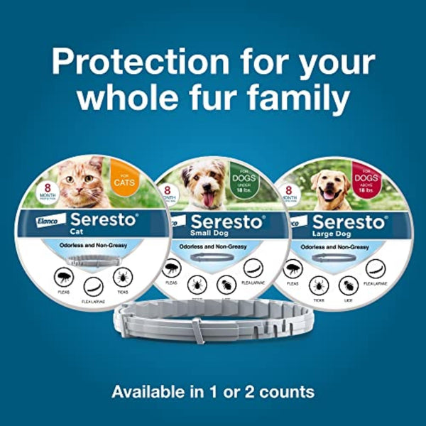 Seresto Large Dog Flea & Tick Collar | Vet-Recommended | 8-Month Protection for Dogs Over 18 lbs. - Mingle & Moa