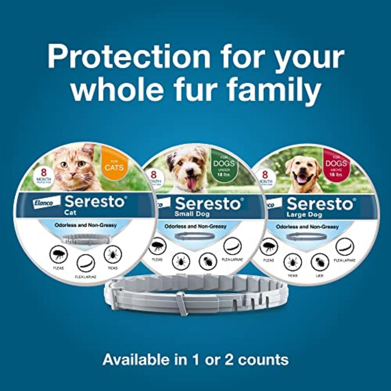 Seresto Large Dog Flea & Tick Collar | Vet-Recommended | 8-Month Protection for Dogs Over 18 lbs. - Mingle & Moa
