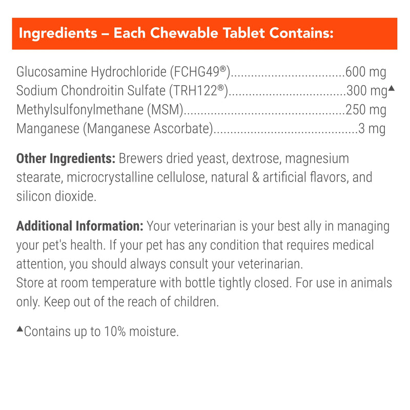 Nutramax Cosequin Max Strength – Joint Supplement for Dogs with Glucosamine, Chondroitin & MSM, 60 Chewable Tablets. - Mingle & Moa