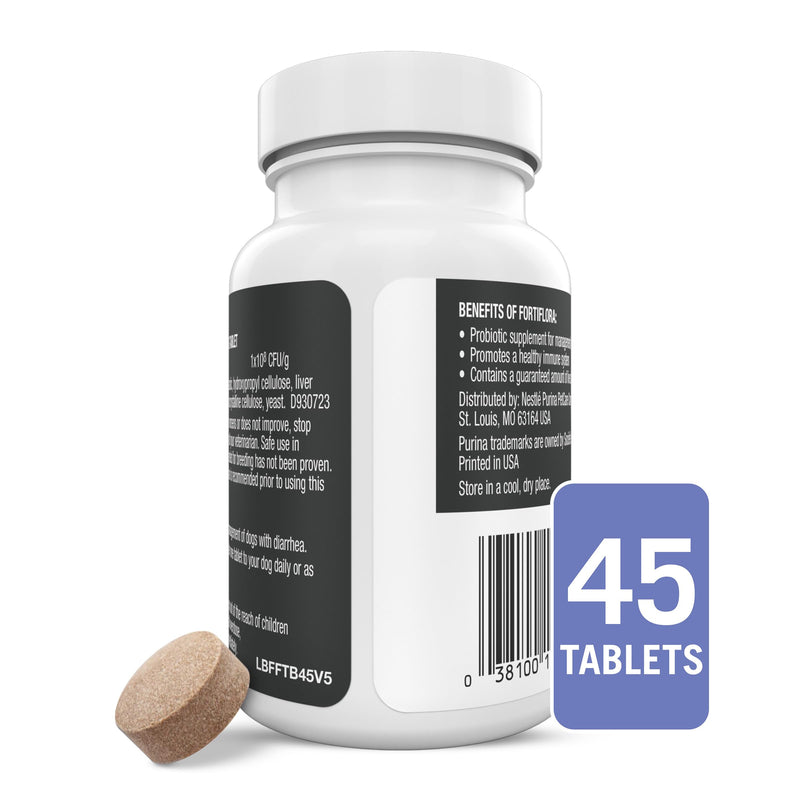 Purina Pro Plan FortiFlora Chewable Probiotic Supplement for Dogs – 45 tablets. - Mingle & Moa