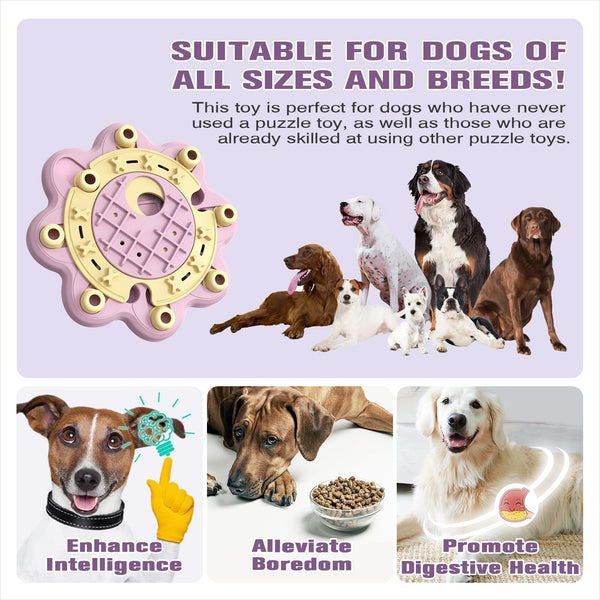 KADTC 3-in-1 Interactive Dog Puzzle Toy for Mental Stimulation and Slow Feeding. - Mingle & Moa