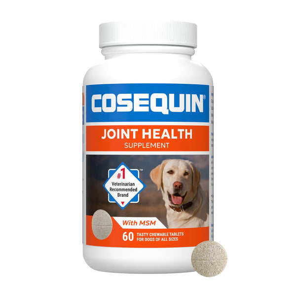 Nutramax Cosequin Max Strength – Joint Supplement for Dogs with Glucosamine, Chondroitin & MSM, 60 Chewable Tablets. - Mingle & Moa