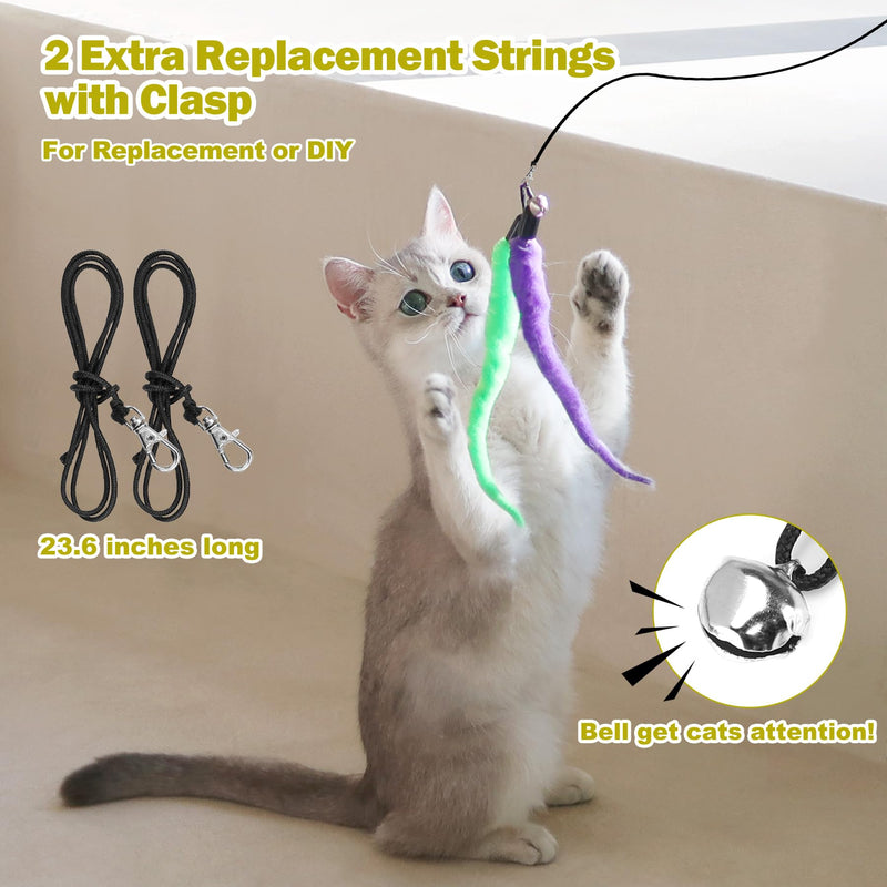 MeoHui Retractable Cat Wand & Feather Toys - Mingle & Moa