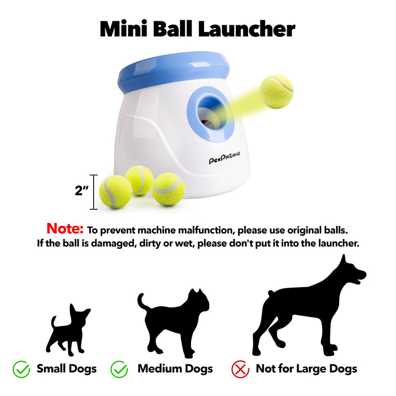 Pet Prime Automatic Dog Ball Launcher – Fetch Machine for Small/Medium Dogs with 3 Balls - Mingle & Moa