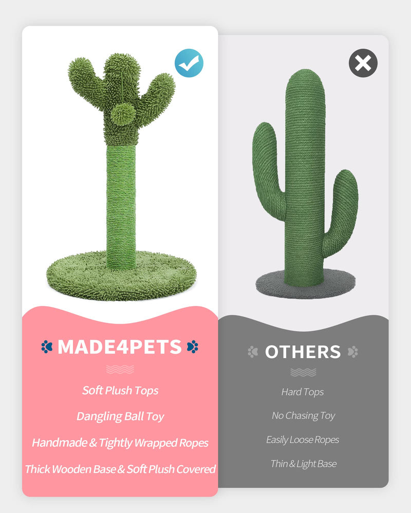Made4Pets 25.6" Green Cactus Cat Scratcher - Mingle & Moa