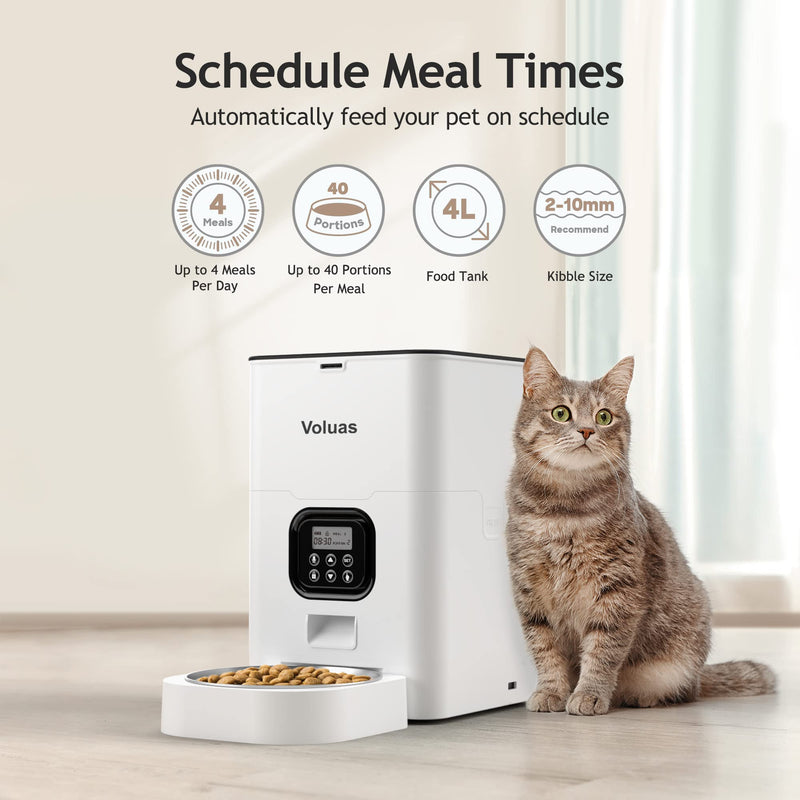 Automatic Cat Feeder with Timer & Voice Recorder - Mingle & Moa