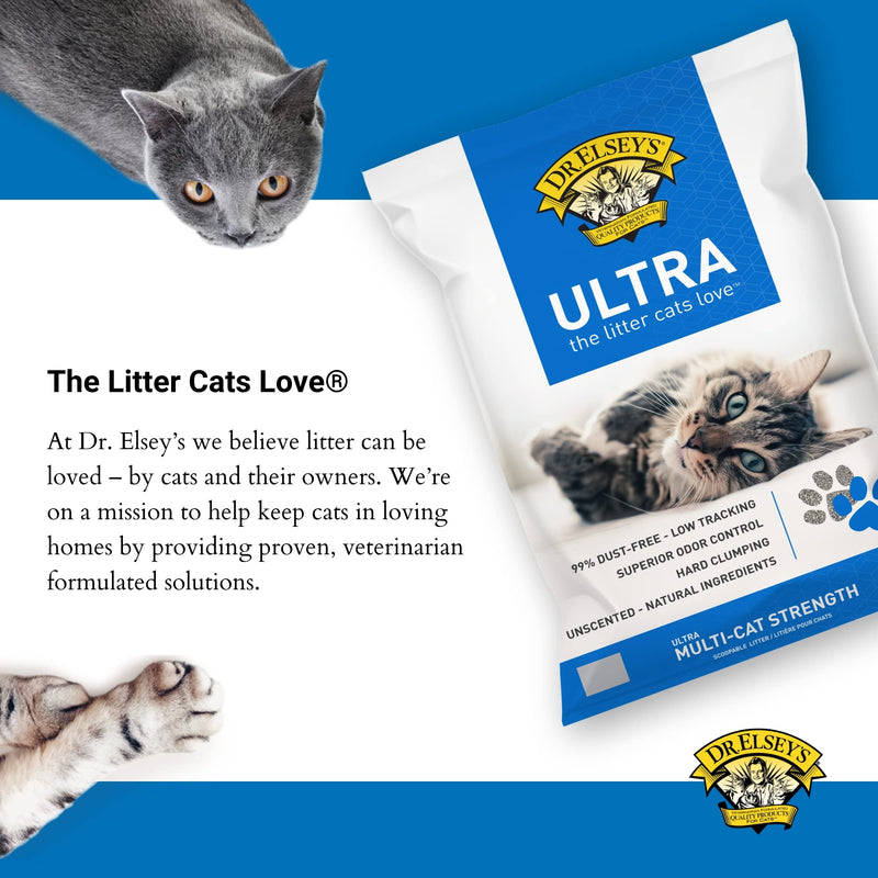 Ultra Unscented Clumping Clay Cat Litter, 40 lb - Mingle & Moa