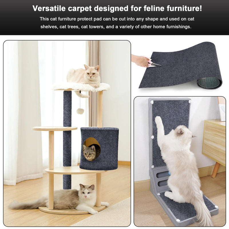 Ahomdoo Cat Scratch Pad – 2-Pack Self-Adhesive Furniture & Carpet Protector, Grey - Mingle & Moa