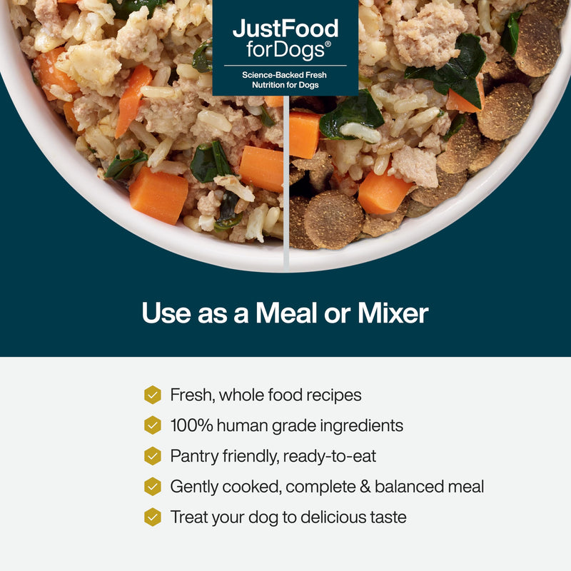 ustFoodForDogs JustFresh Home-Cooked Chicken Dog Food, 12 oz - 7 Pack - Mingle & Moa