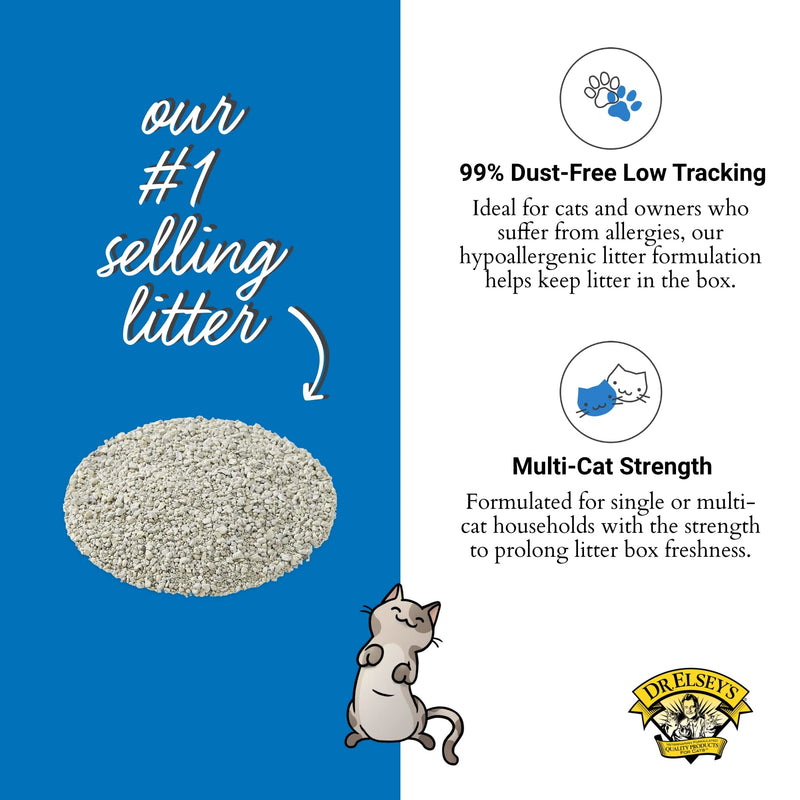 Ultra Unscented Clumping Clay Cat Litter, 40 lb - Mingle & Moa
