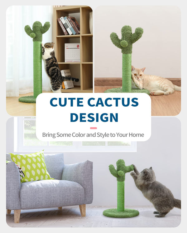 Made4Pets 25.6" Green Cactus Cat Scratcher - Mingle & Moa