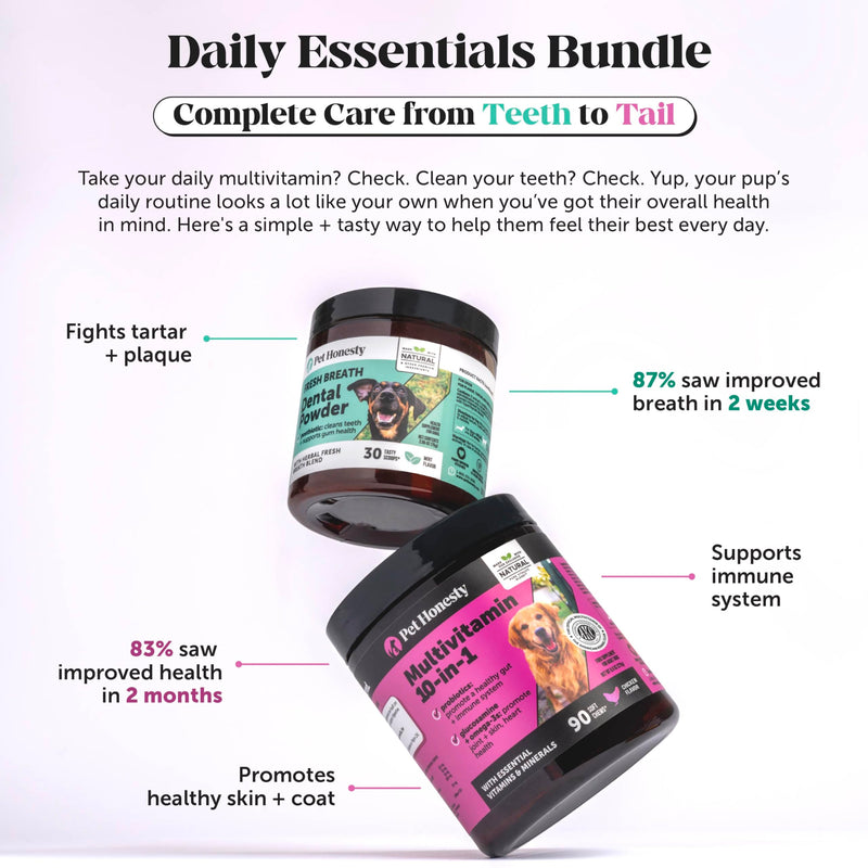 Multivitamin Dog Supplement with Glucosamine & Omega (Peanut Butter, 90 ct) - Mingle & Moa